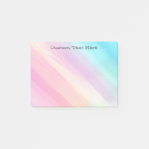 Custom Text   Large Pastel Lines Post-it Notes