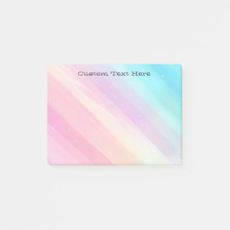 Custom Text | Large Pastel Lines Post-it Notes