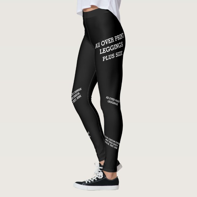 Custom Text Leggings - Personalised Name Pattern (Left)