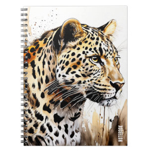CUSTOM TEXT : Leopard Notebook Journal