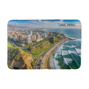 Custom Text Lima, Peru Bath Mat