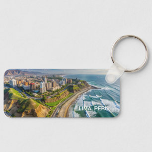 Custom Text Lima, Peru Key Ring