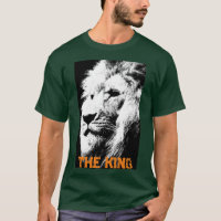 Custom Text Lion Face Mens Deep Forest Green