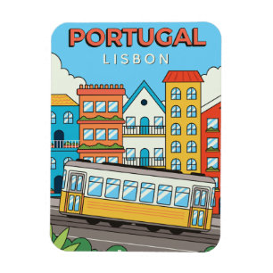 Custom Text Lisbon Portugal Magnet