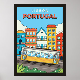 Custom Text Lisbon Portugal Poster