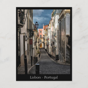 Custom Text Lisbon Street, Portugal Postcard