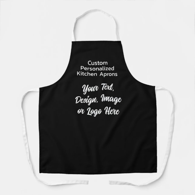 Custom Text & Logo Apron Unique Personalised Gift (Front)