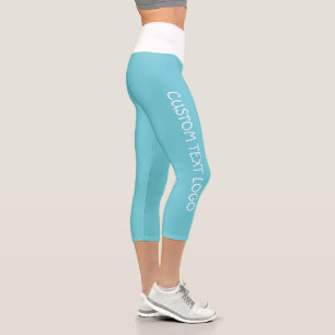 CUSTOM TEXT LOGO CAPRI LEGGINGS
