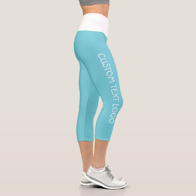 CUSTOM TEXT LOGO CAPRI LEGGINGS (Right)