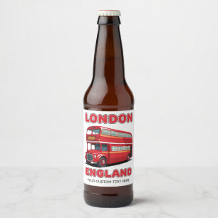 Custom Text London England Beer Bottle Label
