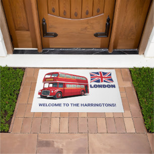 Custom Text London England Doormat