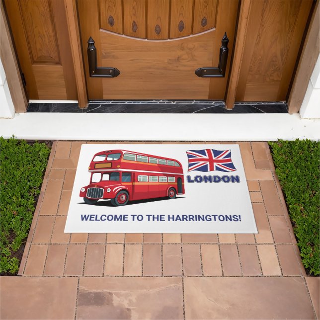Custom Text London England Doormat (Outdoor)