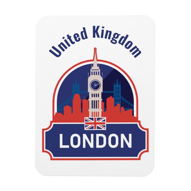 Custom Text London Magnet (Vertical)