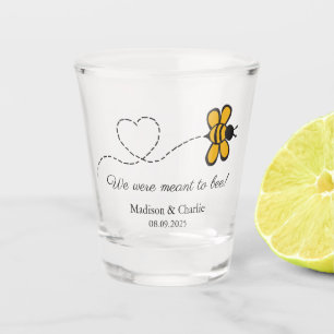 Custom Text Love Bee Shot Glass