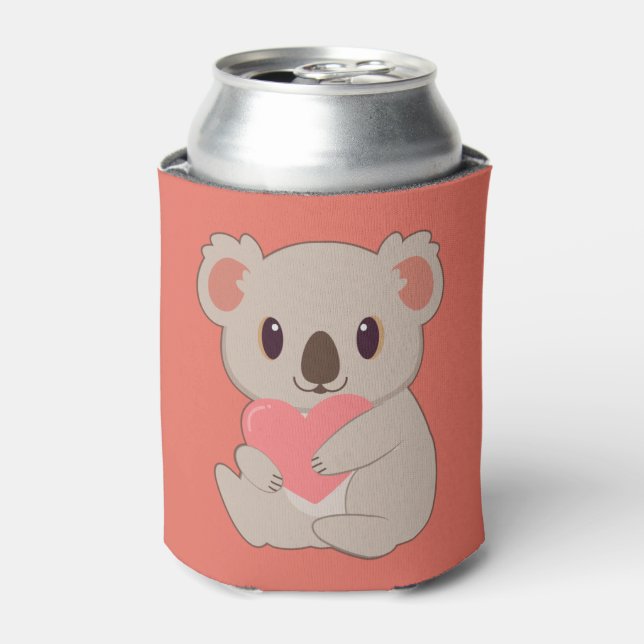 Custom Text Love Koala Can Cooler (Can Front)