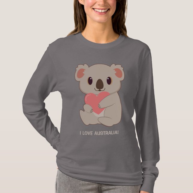 Custom Text Love Koala T-Shirt (Front)
