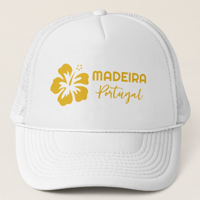 Custom Text Madeira (or YOUR destination) Trucker Hat (Front)