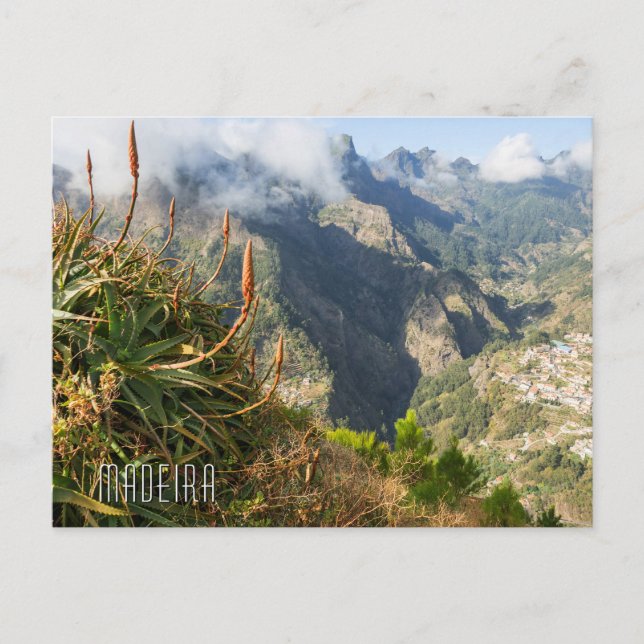 Custom Text Madeira Portugal Postcard (Front)