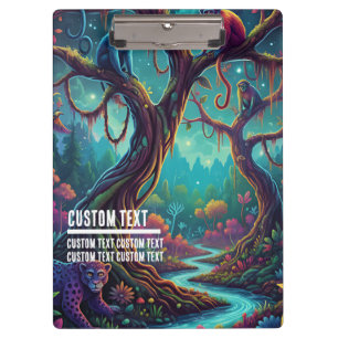 Custom Text Magical Jungle Monkeys & Leopard Clipboard