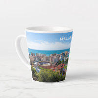 Custom Text Malaga Spain Areal Photograph