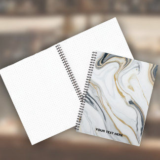 Custom Text - Marble Pattern Notebook
