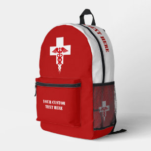Custom Text Medical Professional Printed Backpack