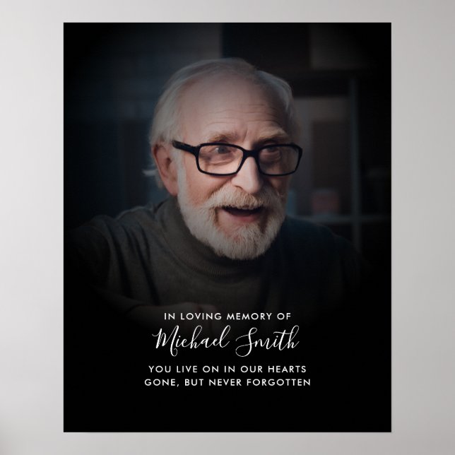 Custom Text Memorial Photo Tribute Print (Front)