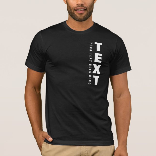 Custom Text Mens Bella+Canvas Short Sleeve T-Shirt (Front)