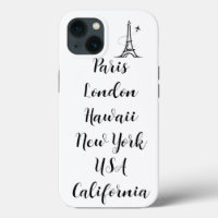 Custom text modern design trendy paris black white