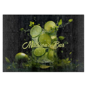 Custom Text Mojito Cocktail Cutting Board