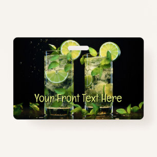 Custom Text Mojito Cocktails ID Badge