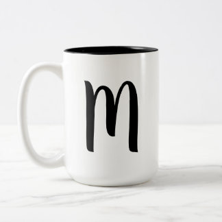 CUSTOM TEXT Monogram Coffee Cups