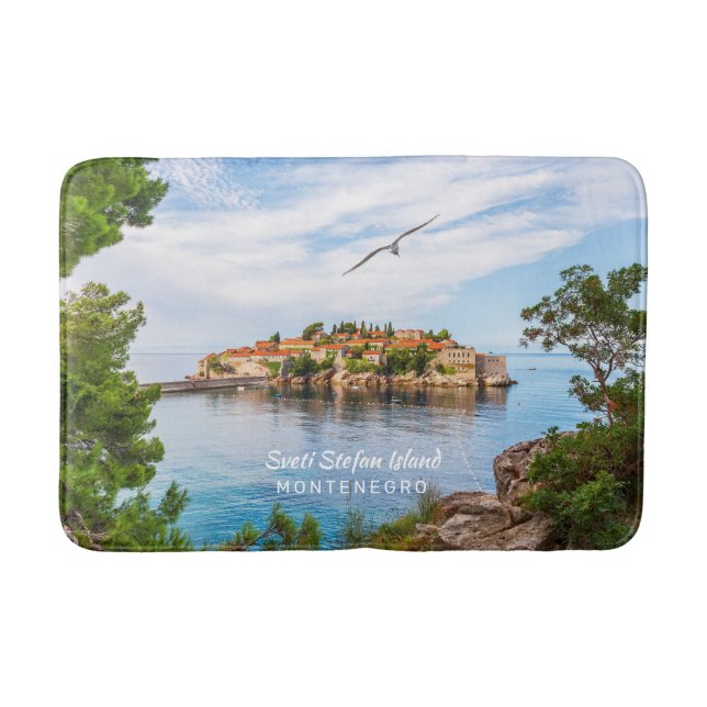 Custom Text Montenegro Bath Mat (Front)