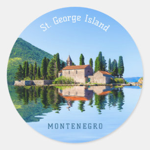 Custom Text Montenegro Classic Round Sticker