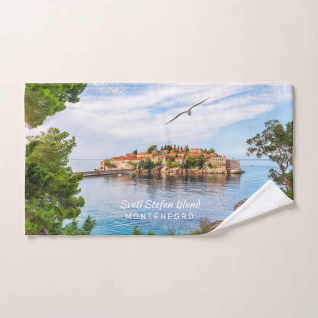 Custom Text Montenegro Hand Towel (Hand Towel)