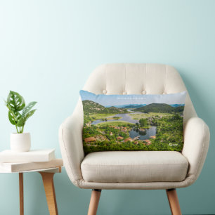 Custom Text Montenegro Lumbar Cushion