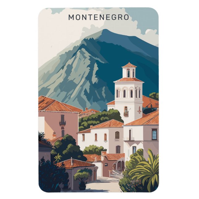 Custom Text Montenegro Magnet (Vertical)