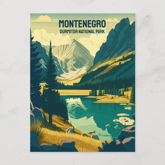 Custom Text Montenegro Postcard (Front)