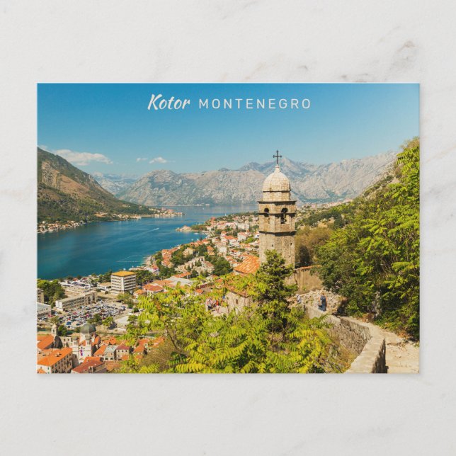Custom Text Montenegro Postcard (Front)