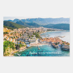 Custom Text Montenegro Rectangular Sticker