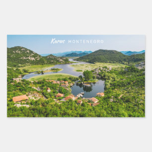 Custom Text Montenegro Rectangular Sticker