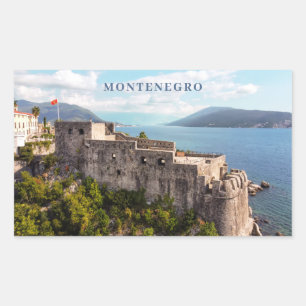 Custom Text Montenegro Rectangular Sticker