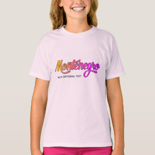 Custom Text Montenegro T-Shirt