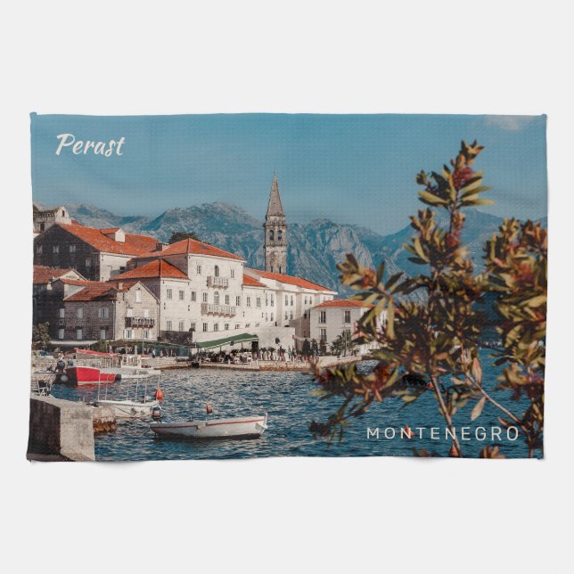 Custom Text Montenegro Tea Towel (Horizontal)