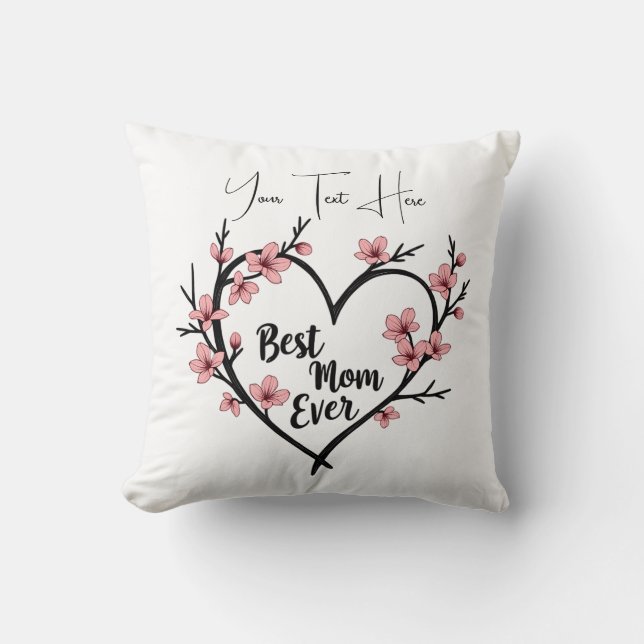 Custom Text Mother's Day or Birthday Gift Cushion (Front)