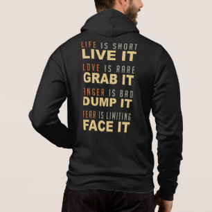 Custom Text Motivational Life Advice Hoodie