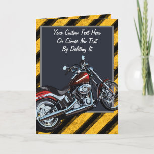 Custom Text/ Motorcycle Club Motor Bike Lover Card