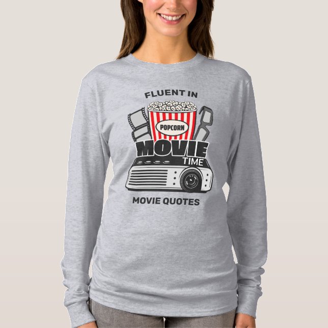 Custom Text Movie Time T-Shirt (Front)