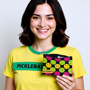 🏐 Custom text Multicolor Pickleball Dink Diva Accessory Pouch