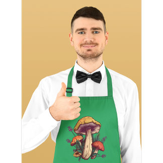 Custom Text Mushroom Lover Apron